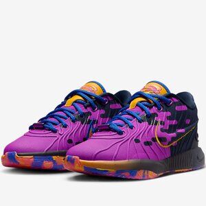 New Boy's GS Nike LeBron XXI 21 SE "Summertime" Basketball Shoes Size 7Y Violet